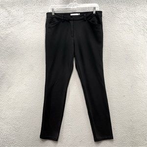 Calvin Klein Women's Black Cropped Carrer Stretch Flat Front  Dress Pants Size 4